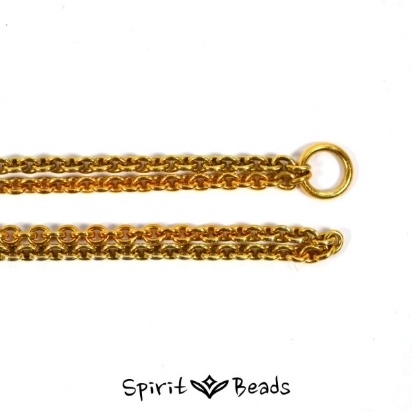 Spiritbeads Silberhalskette für Beads und Anhänger vergoldet