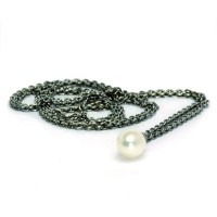 Trollbeads Fantasy Halskette mit weisser Perle