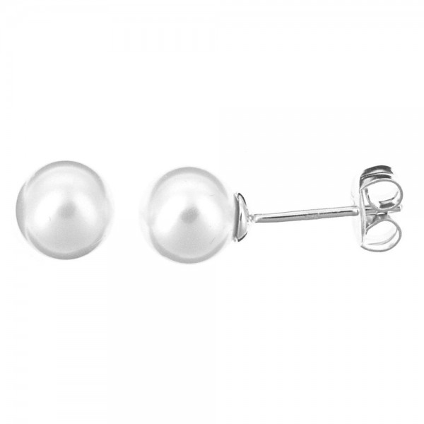 Xenox Pearl Dreams Ohrstecker Silber weiße Perle klein