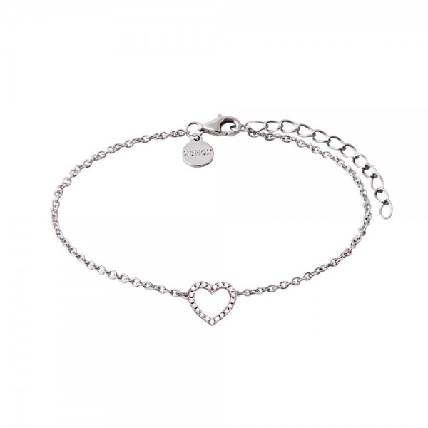 Xenox Silver Bracelet - Love Story Silver Zirconia Heart Pendant | Love  Story | Xenox Silver | Brands | Star-Bijou Watches and Jewellery