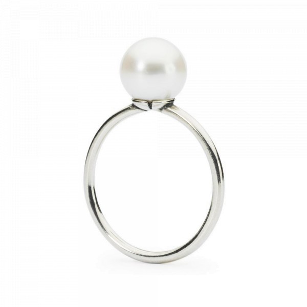 Trollbeads Weißer Perlen Ring