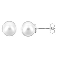 Xenox Pearl Dreams Ohrstecker Silber weiße Perle groß