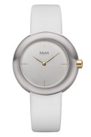M&M Damen-Armbanduhr Big Crown bicolor silber Analog Quarz
