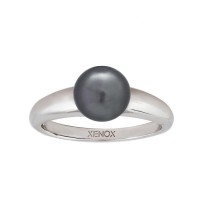 Xenox Ring mit schwarzer Perle