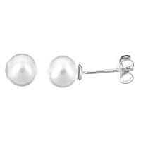 Xenox Pearl Dreams Ohrstecker Silber weiße Perle klein