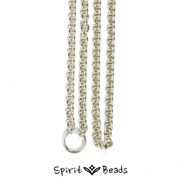 Spiritbeads Silberhalskette für Beads und Anhänger glänzend