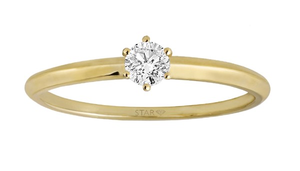 Stardiamant Ring Gelbgold 585