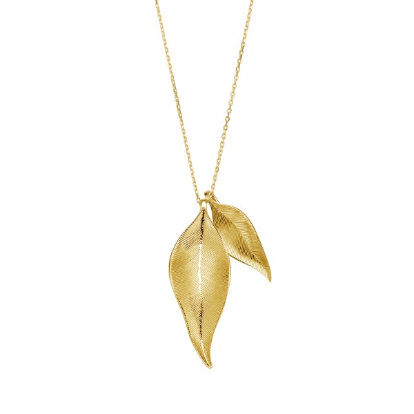 Xenox Silber Leaf Kollektion - Halskette Silber vergoldet