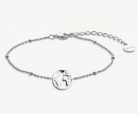 Xenox Silber Wanderlust - Armband, Silber, Weltkugel