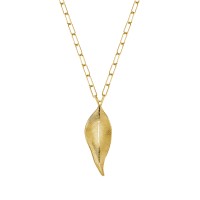 Xenox Silber Leaf Kollektion - Halskette Silber vergoldet